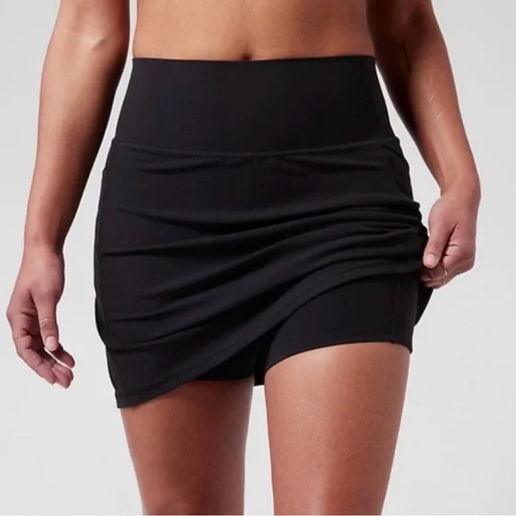 ATHLETA Salutation Stash High Rise 16 1/2 Skort in Color Black Size S - Picture 4 of 12